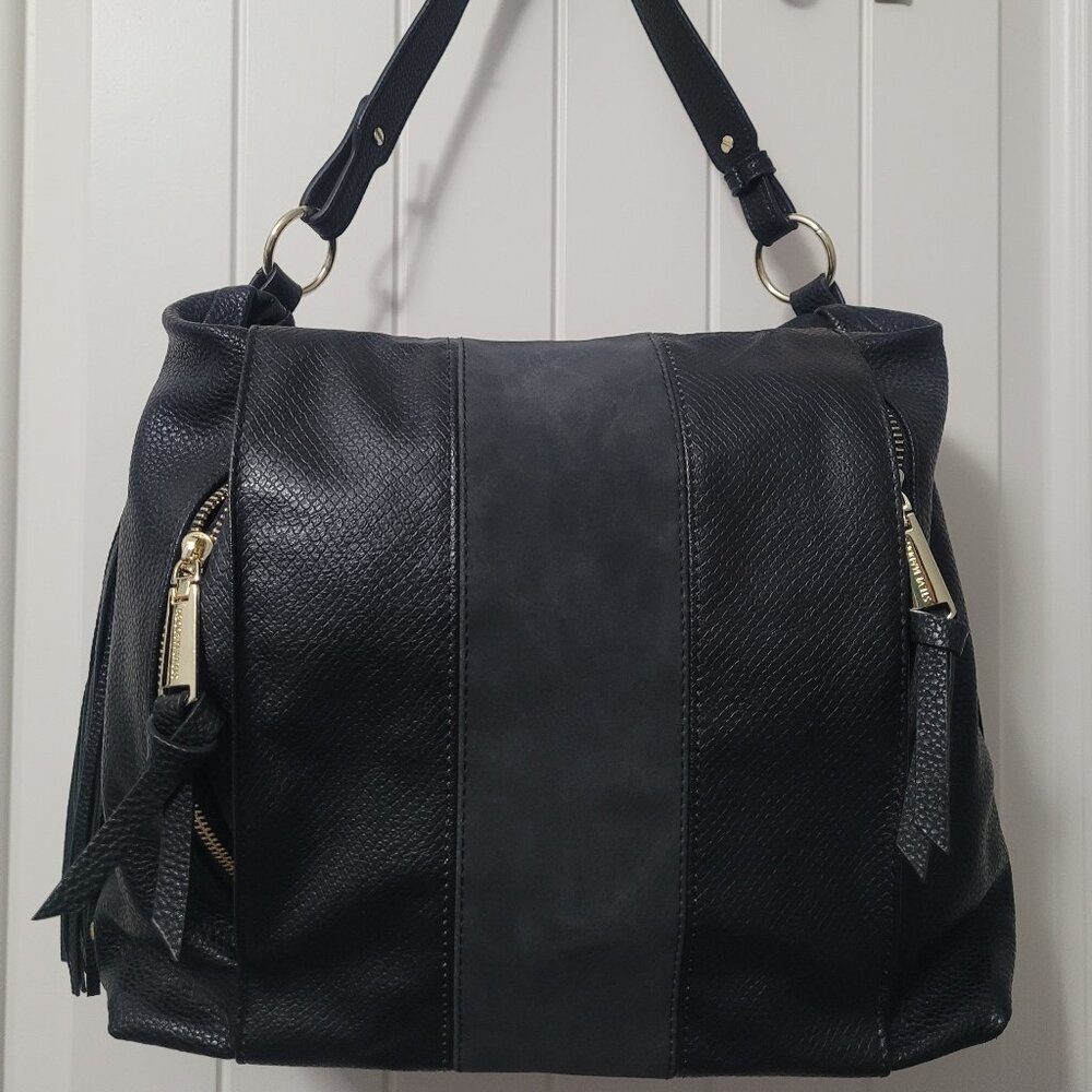 Black Purse Shoulder Bag Faux Leather Steve Madden BRAND NEW